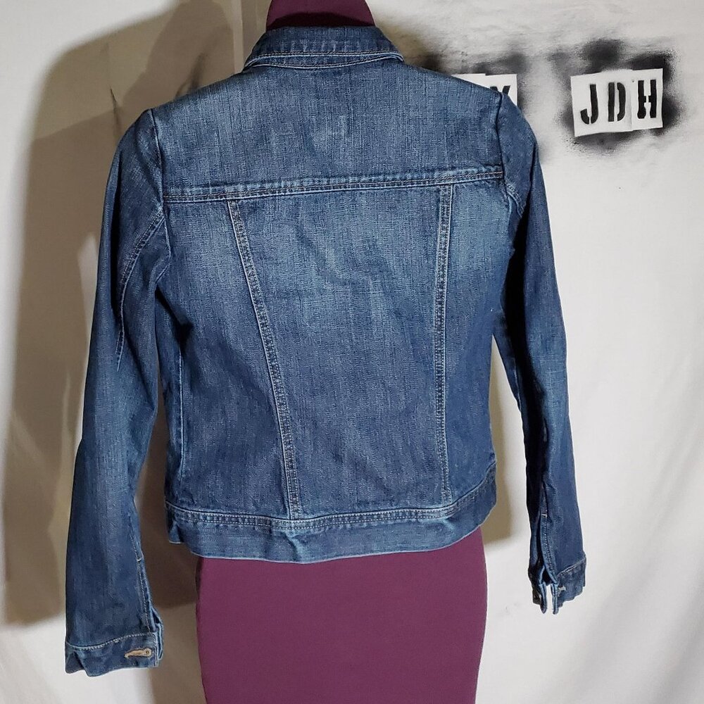 Gap Jeans Dark Denim Trucker Jacket From Fall 2012 Sz XS - Picture 2 of 16